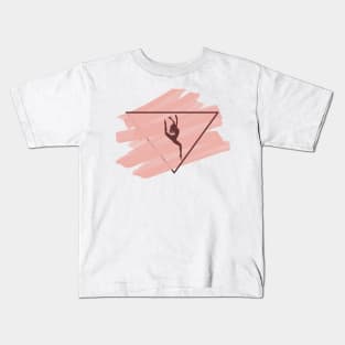 dance design in dusty rose and burgundy variation Kids T-Shirt